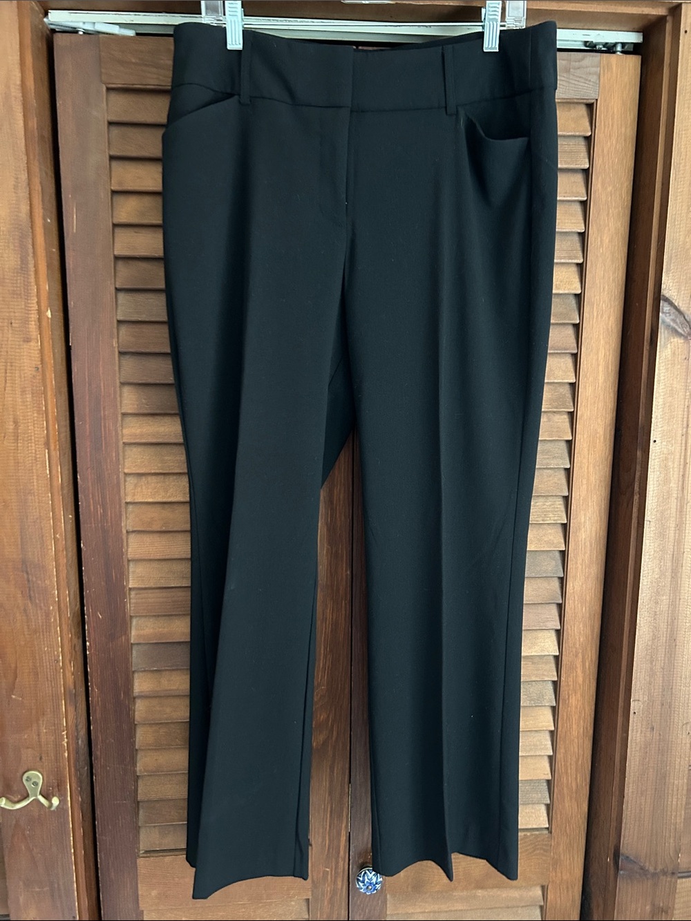 Roz & Ali Black Boot-Cut Dress Pants